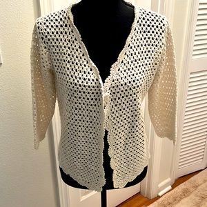 Norm Thompson open knit cardigan